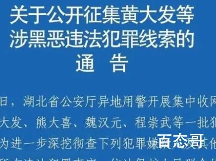 盘踞武汉多年“黑老大”黄大发落网