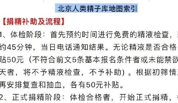 北京要求捐精者无明显脱发 每名精子库志愿者的精液最多使5名妇女受孕