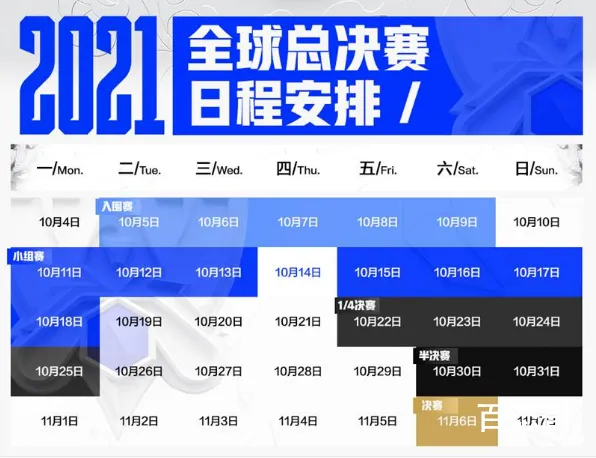 英雄联盟s11全球总决赛赛程表 英雄